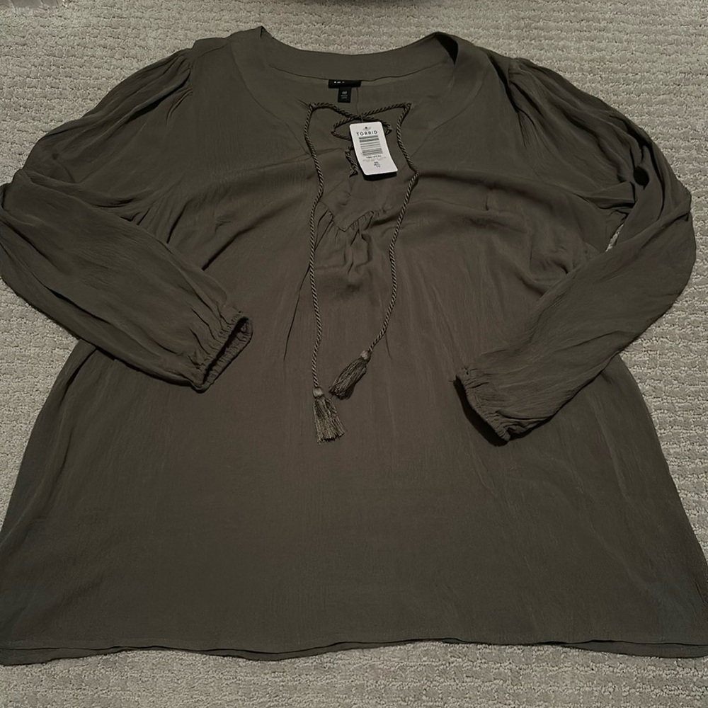 olive green torrid shirt